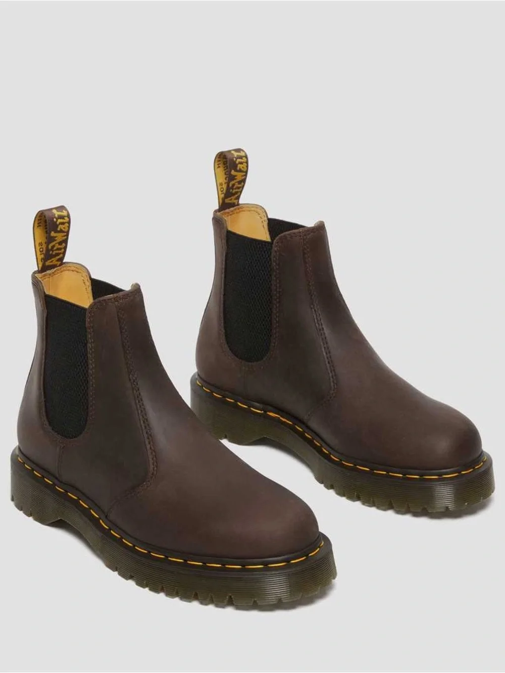 Dr. Martens 2976 Bex Crazy Horse Platform Chelsea Boots Size 7 Brown Leather